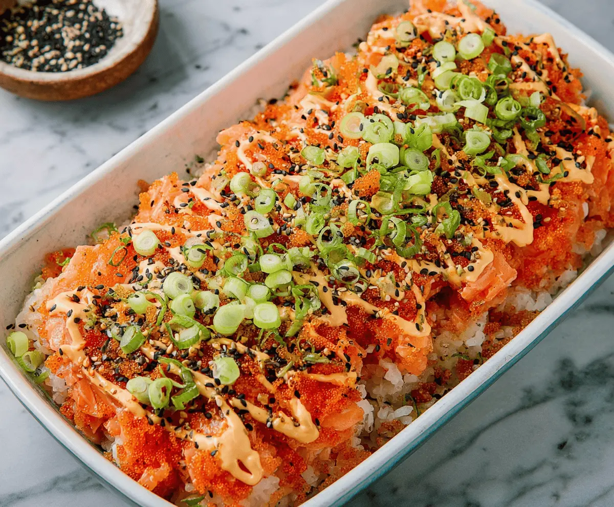 Easy Salmon Sushi Bake Recipe