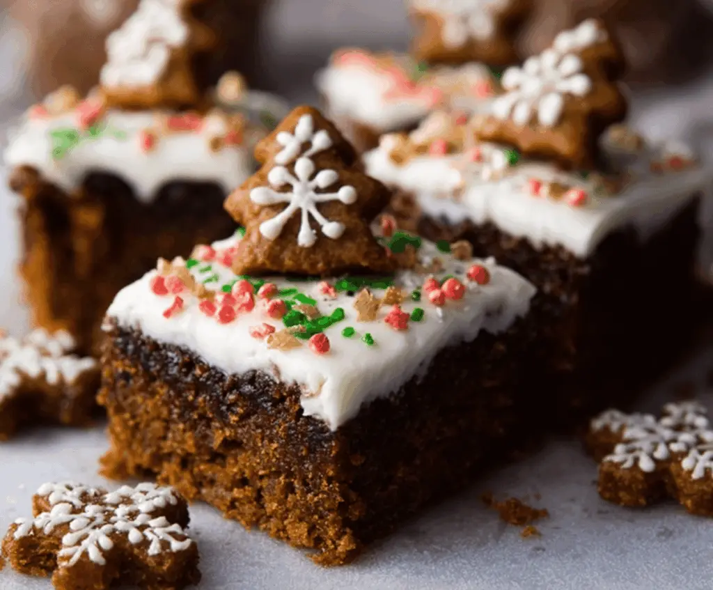Delicious homemade gingerbread bars with a rich, spiced flavor and icing topping