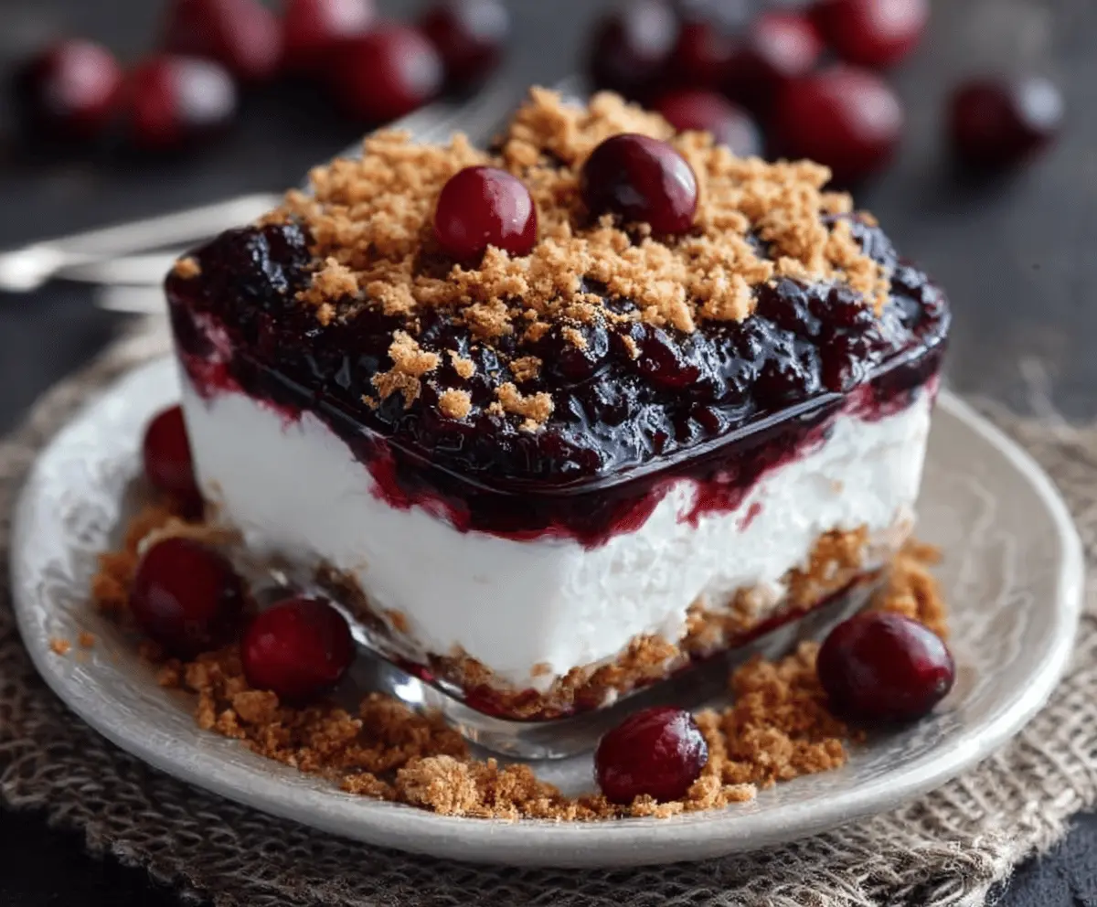 Easy No-Bake Cranberry Yum Yum