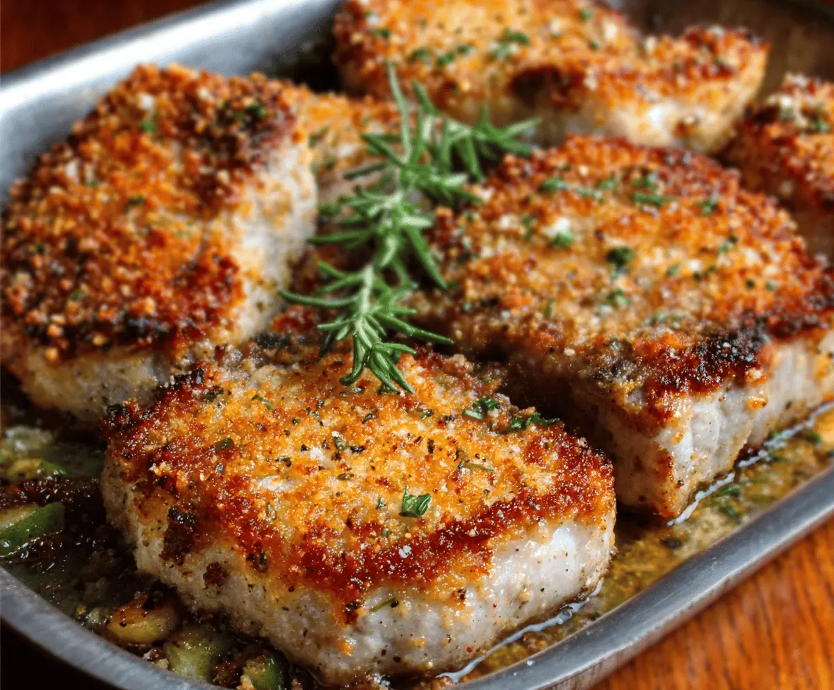 Crispy Parmesan Crusted Pork Chops
