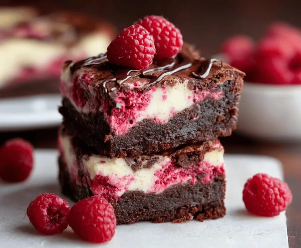 Raspberry Brownie Cheesecake Delight
