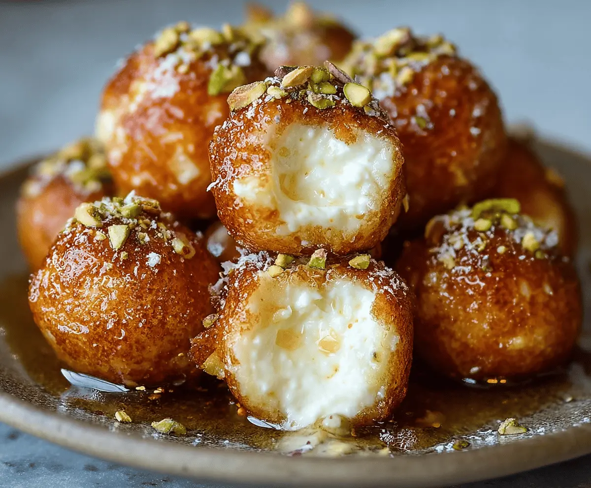 Easy Ricotta Pistachio Honey Bites