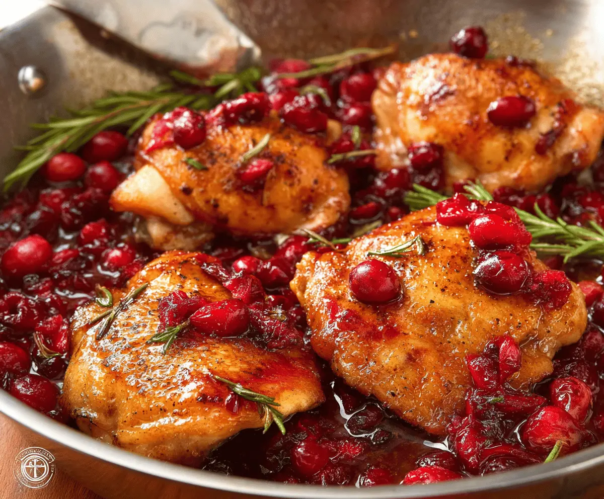 Easy Roasted Cranberry Chicken Thighs
