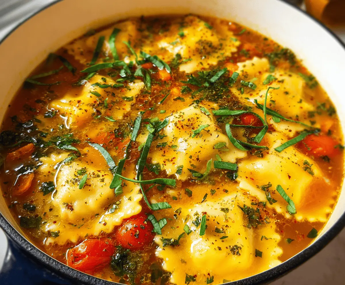 Easy One-Pot Ravioli Soup