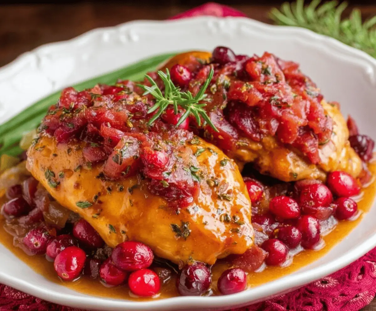 Easy Slow Cooker Cranberry Chicken