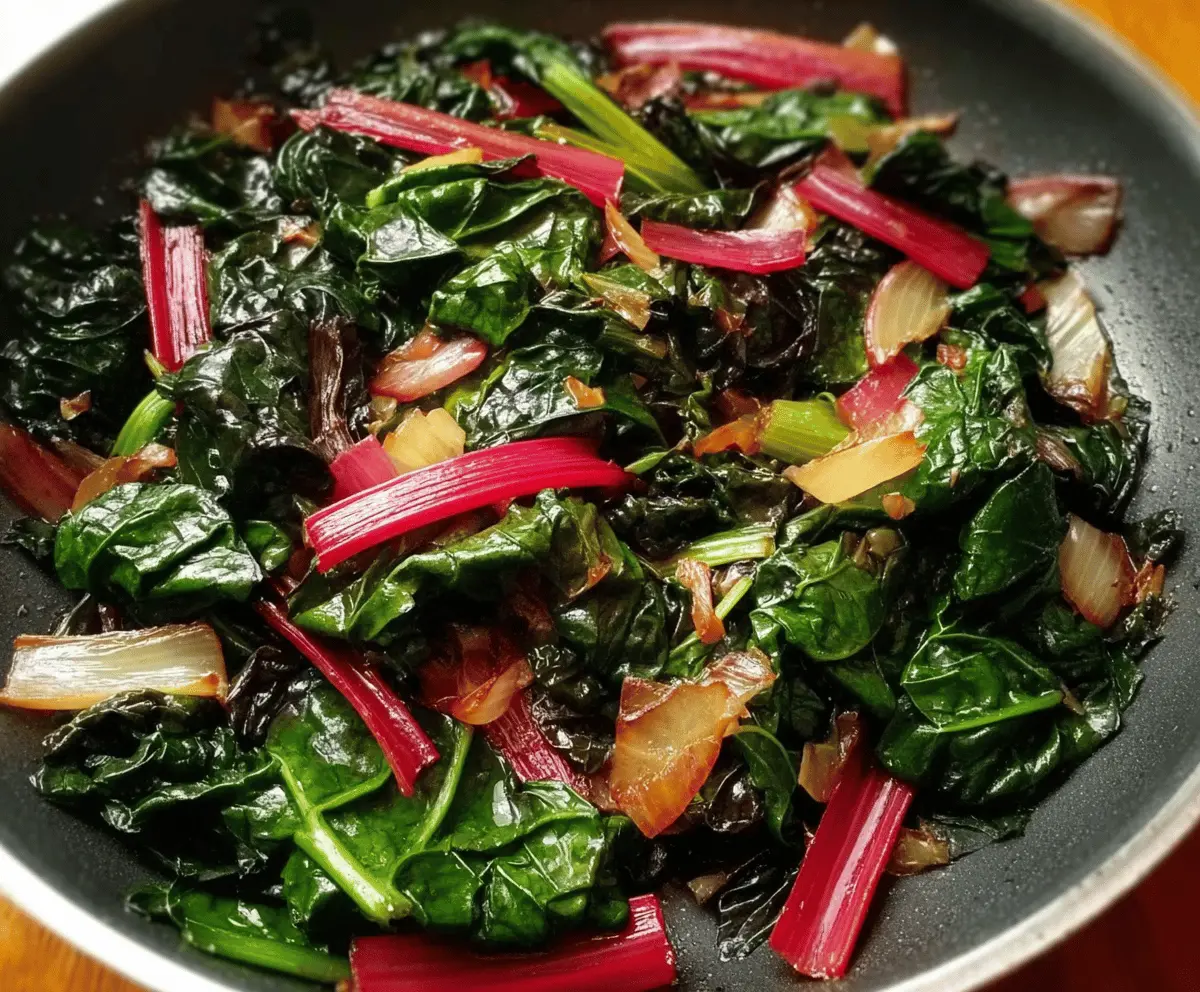 Easy Swiss Chard with Onions & Garlic