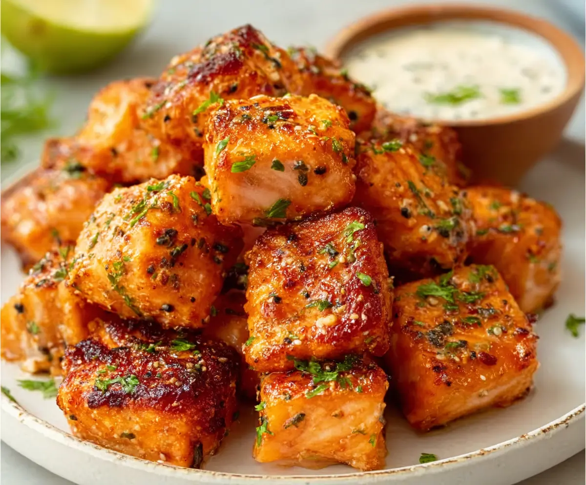 Crispy Air Fryer Salmon Bites