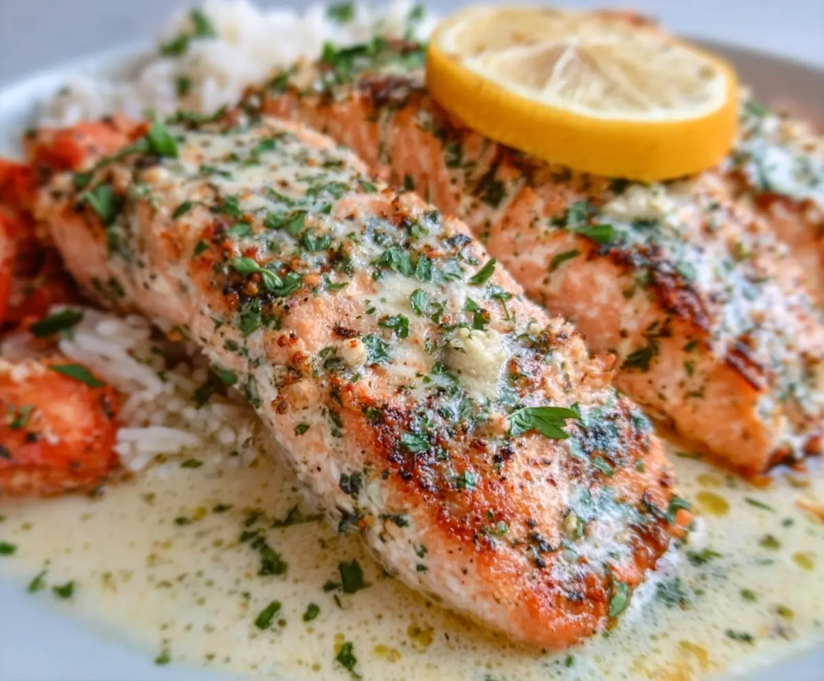 Easy Baked Boursin Salmon