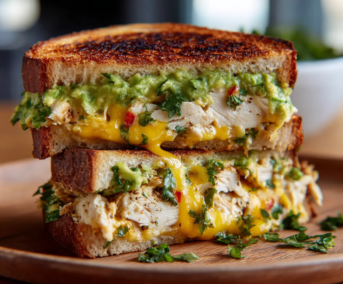 Easy Chicken Avocado Melt Sandwich