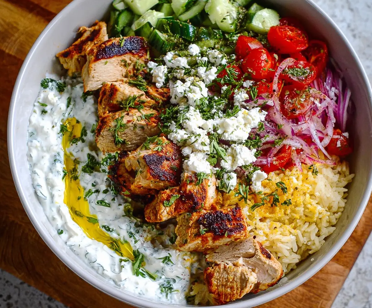 Easy Chicken Tzatziki Bowl Recipe