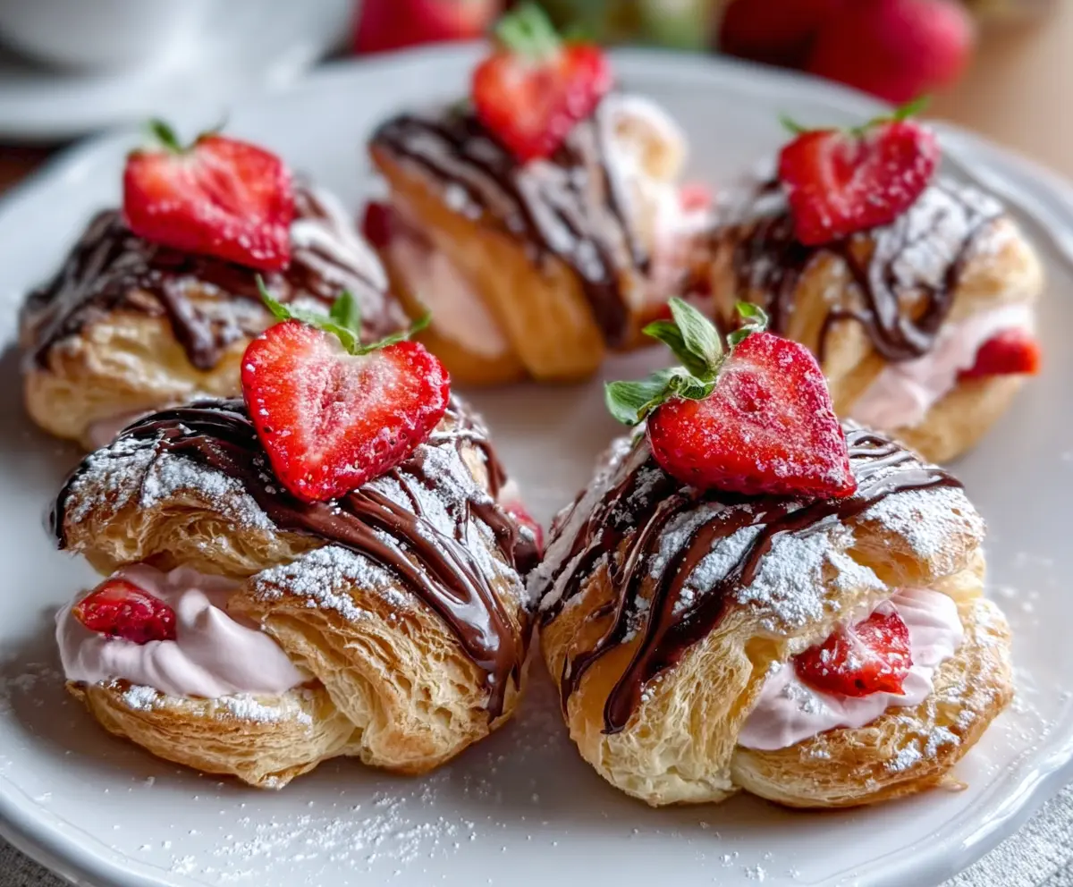 Easy Nutella Strawberry Cream Puffs