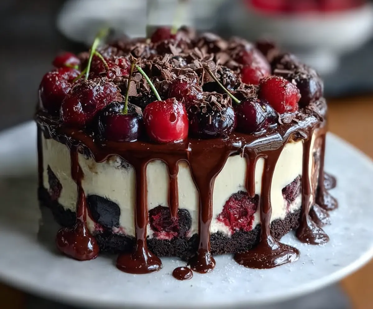 Easy Black Forest Cheesecake