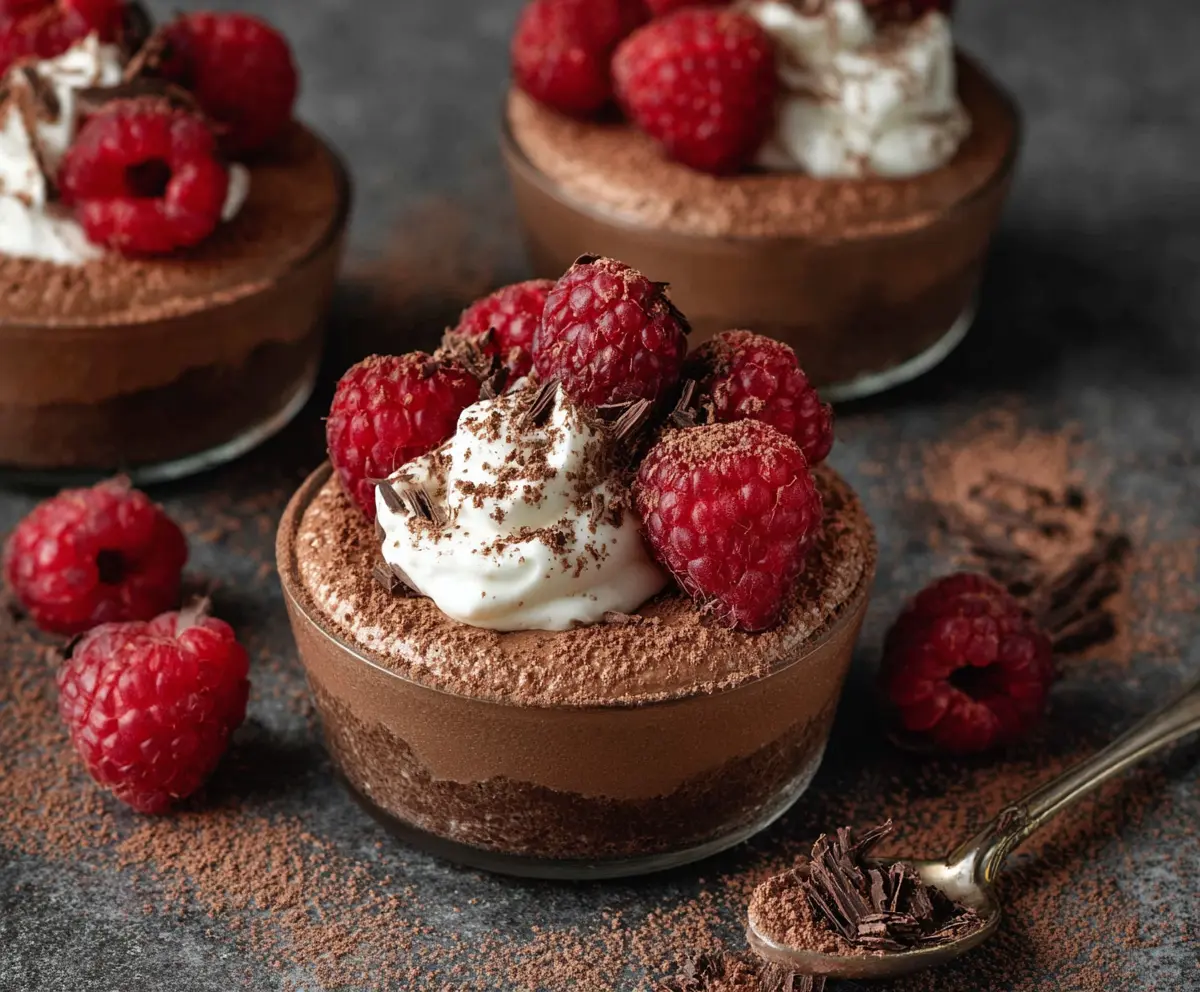 Easy Chocolate Raspberry Mousse Cups