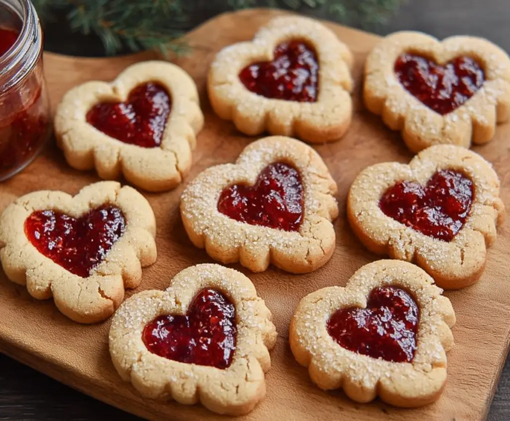 Delicious Heart Jam Cookies with a flaky crust and sweet fruit jam filling, perfect for Valentine's Day or special occasions