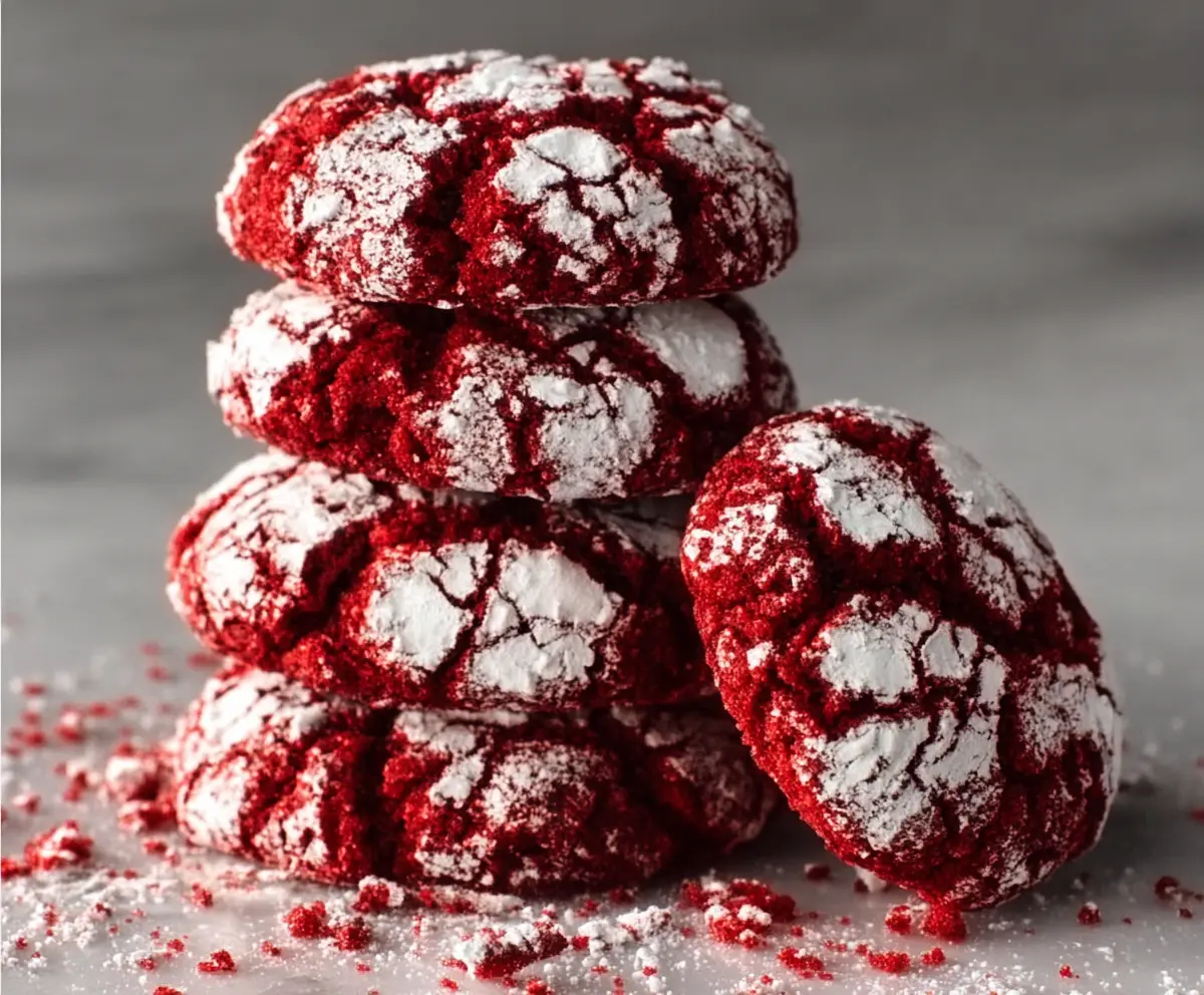 Red Velvet Crinkle Cookies Recipe