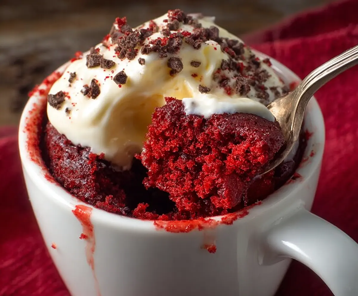 Easy Red Velvet Mug Cake Recipe