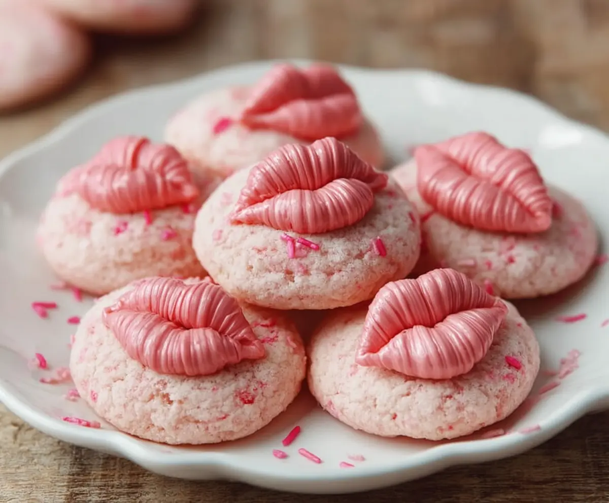 Easy Strawberry Kiss Cookies Recipe