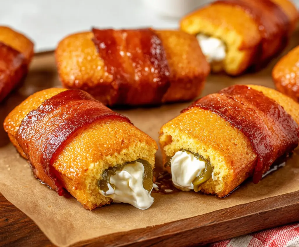 Delicious Texas Twinkies with crispy golden exterior and savory filling on a plate.