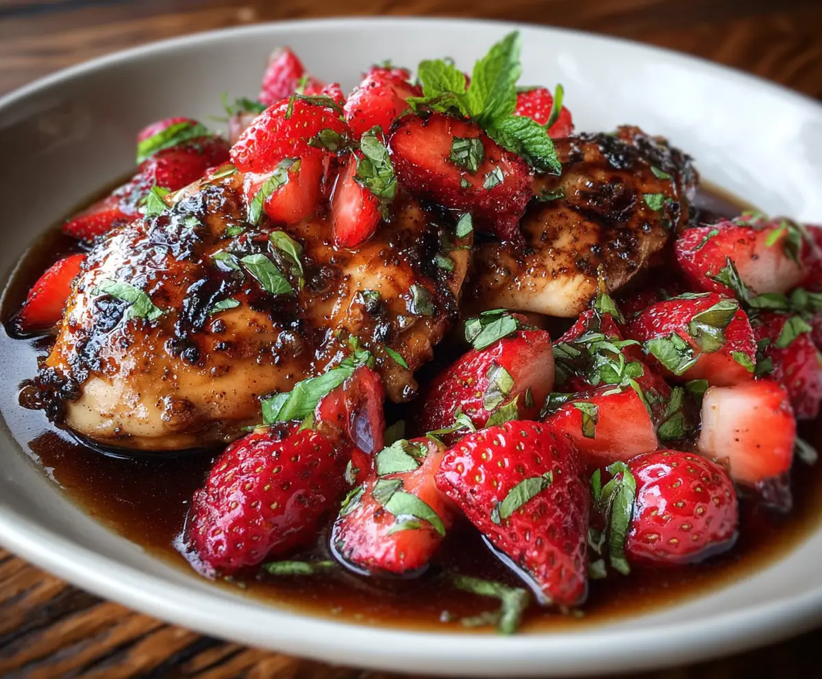 Sweet Balsamic Chicken with Strawberries