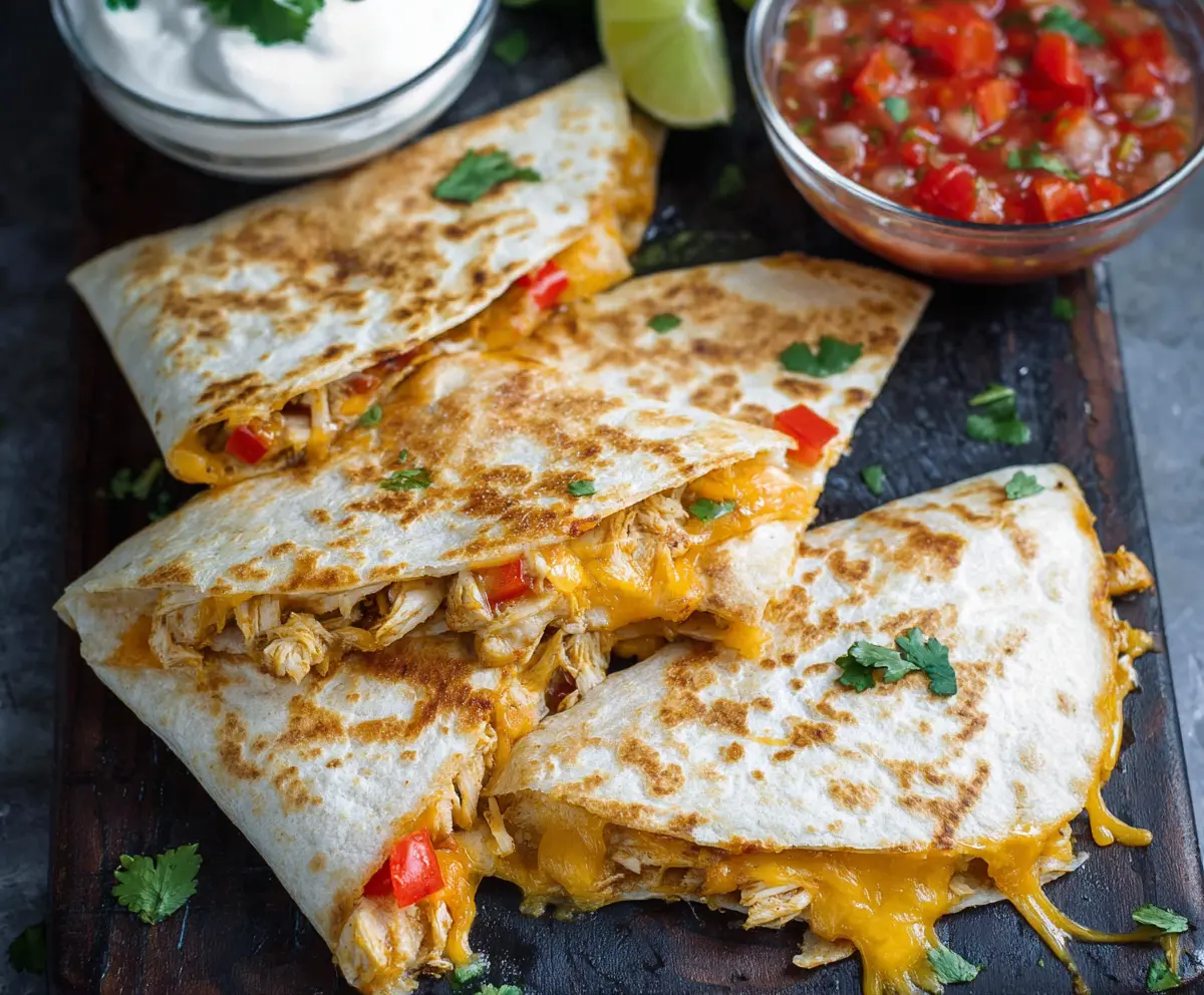 Easy Cheesy Chicken Quesadillas