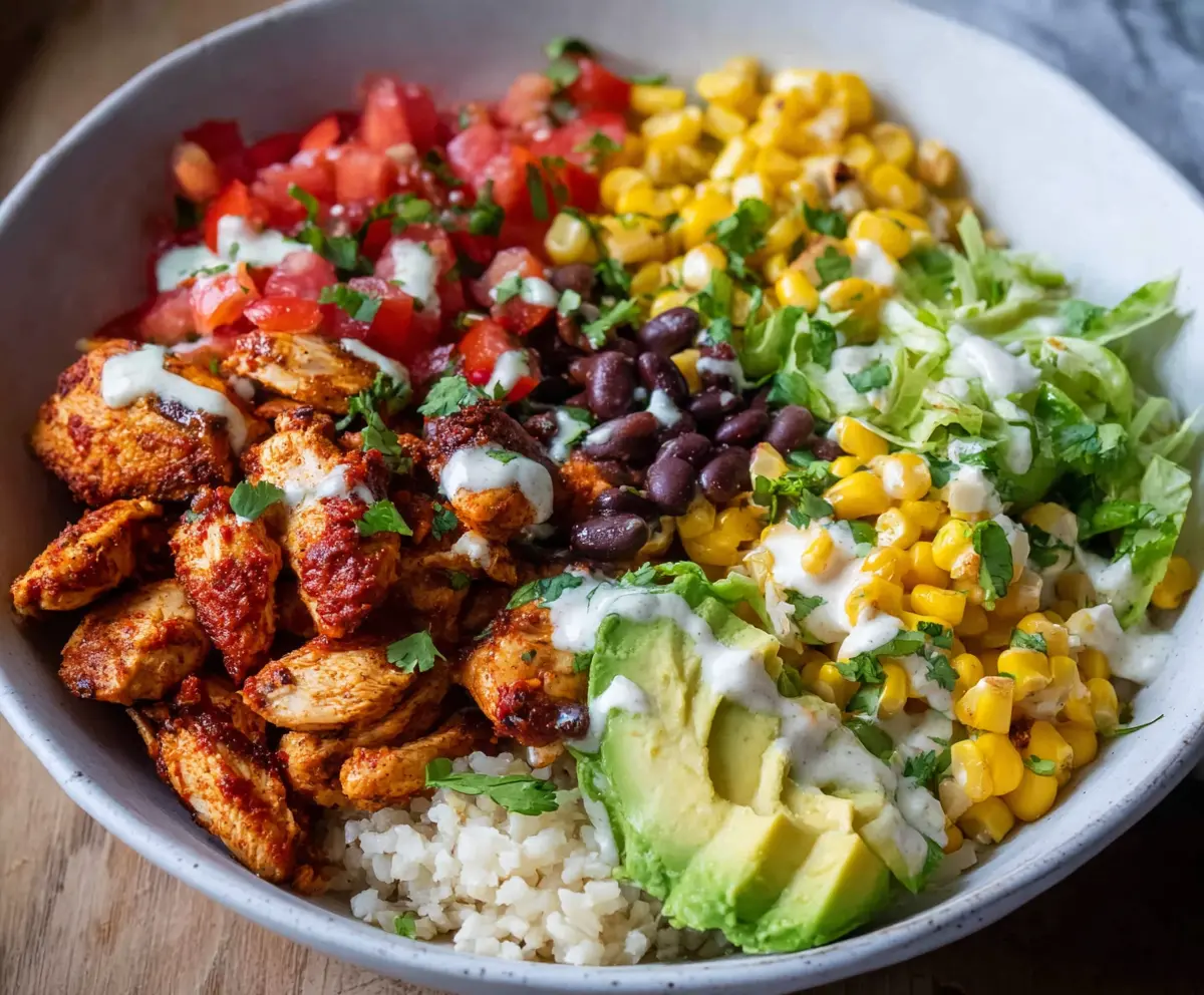 Easy Chicken Burrito Bowls Recipe