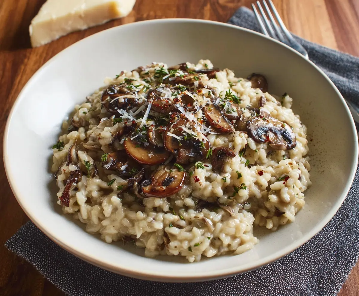 Creamy Mushroom Risotto for Two