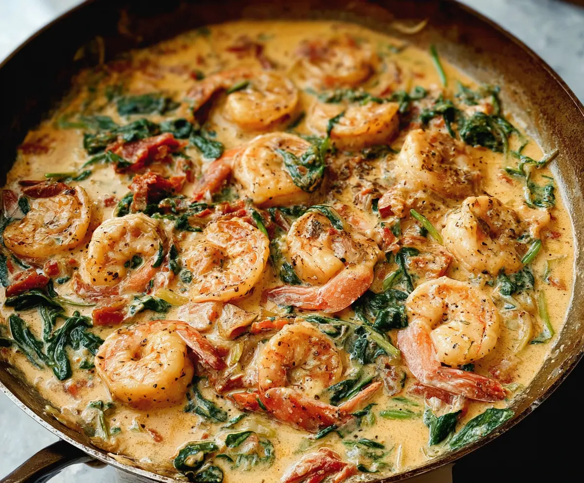 Easy Creamy Tuscan Shrimp Recipe