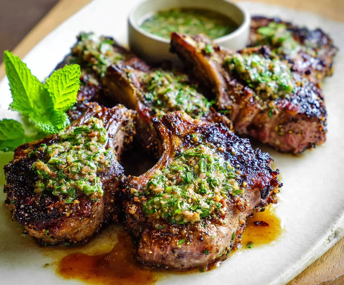 Garlic Herb Crusted Lamb Chops