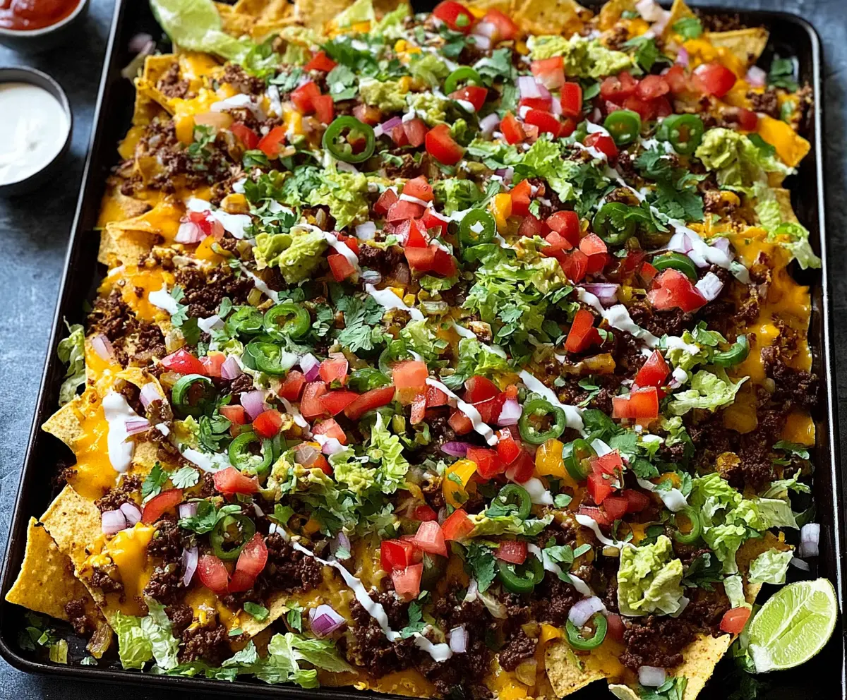 Easy Loaded Sheet Pan Nachos Recipe