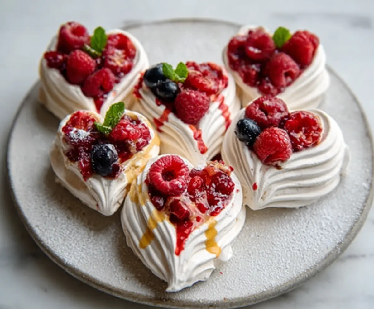 Mini Heart Pavlovas Recipe