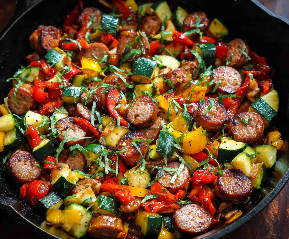 Easy Sausage Veggie Skillet