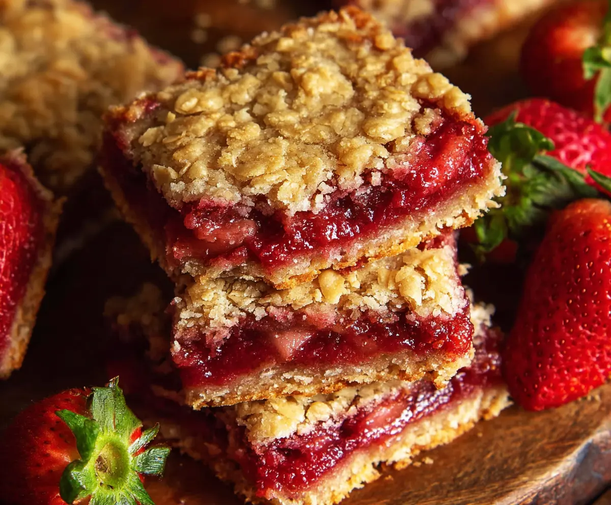 Easy Strawberry Oatmeal Bars Recipe